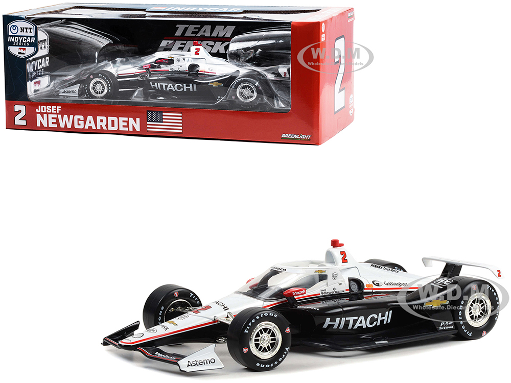 Dallara IndyCar 2 Josef Newgarden "Hitachi" Team Penske "NTT IndyCar Series" (2023) 1/18 Diecast Model Car by Greenlight