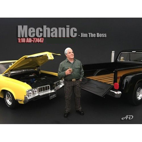 Mechanic Jim The Boss Figurine For 1/18 Scale Models By American Diorama