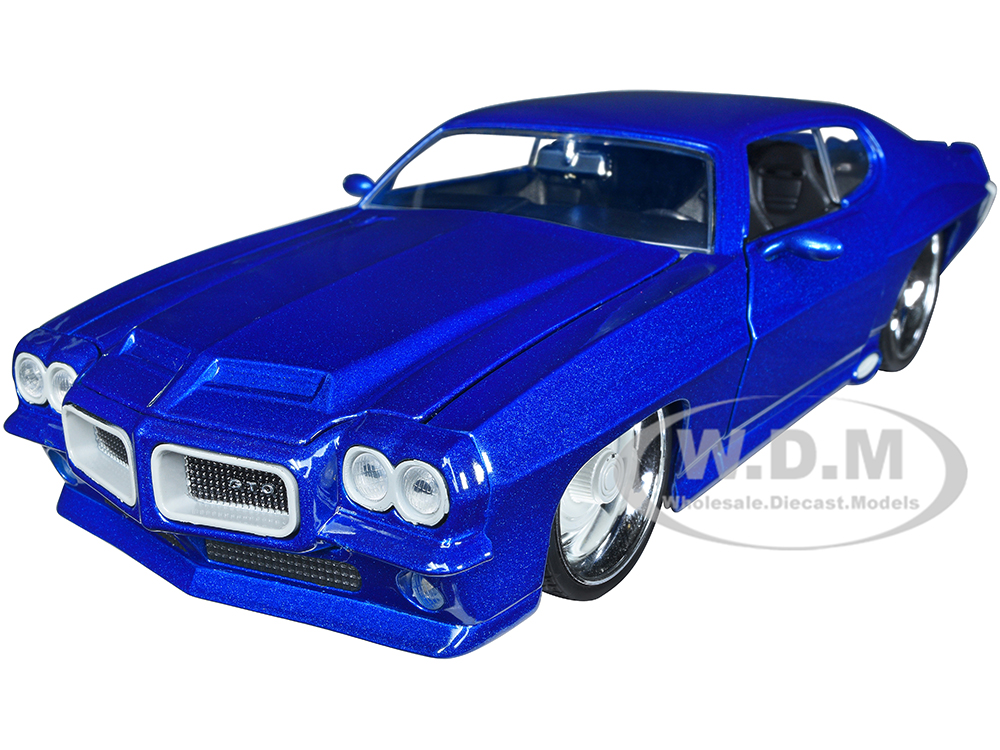 1971 Pontiac GTO Dark Blue Metallic Bigtime Muscle Series 1/24 Diecast Model Car by Jada