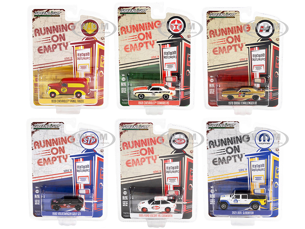 "Running on Empty" 6 piece Set Series 14 1/64 Diecast Model Cars by Greenlight