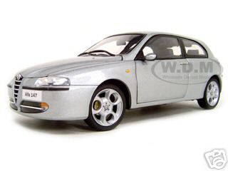2001 Alfa Romeo 147 Silver 1/18 Diecast Model Car by Ricko