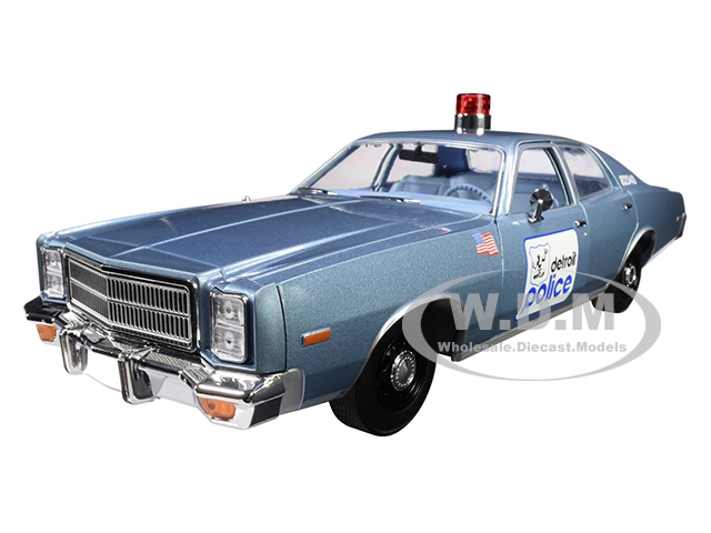 1977 Plymouth Fury Blue "detroit Police" "beverly Hills Cop" (1984) Movie 1/18 Diecast Model Car By Greenlight