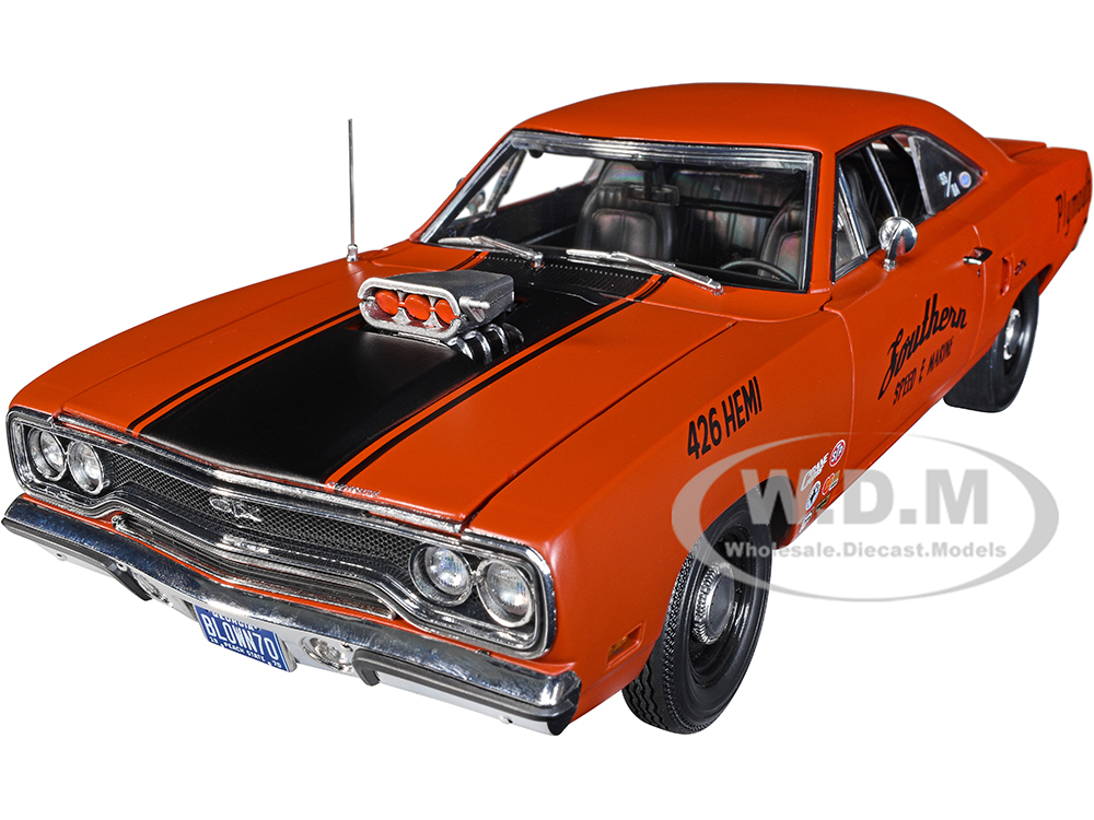 1970 Plymouth GTX 426 Drag Car Matt Orange with Black Stripes "Southern Speed &amp; Marine" Limited Edition to 522 pieces Worldwide "ACME Exclusive"