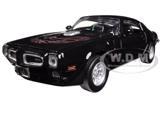 1973 Pontiac Firebird Trans Am Black 1/24 Diecast Model Car By Motormax