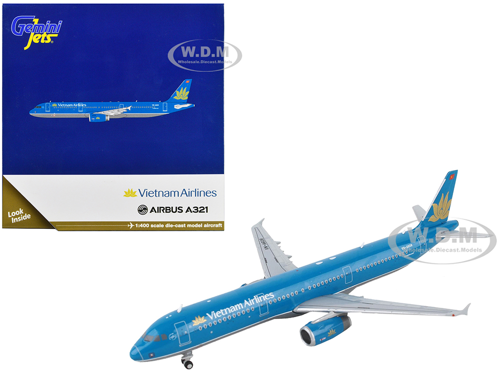 Airbus A321 Commercial Aircraft "Vietnam Airlines" Blue 1/400 Diecast Model Airplane by GeminiJets