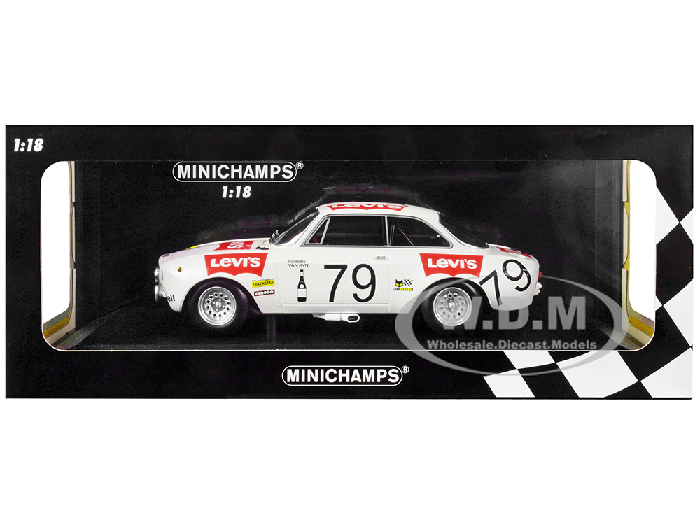 Alfa Romeo 1300 GTA 79 Pierre Rubens - Charles-Axel van Ryn "Levis" 24 Hours of Spa (1971) Limited Edition to 300 pieces Worldwide 1/18 Diecast Model