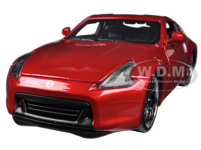 2009 Nissan 370z Metallic Red 1/24 Diecast Car Model By Maisto