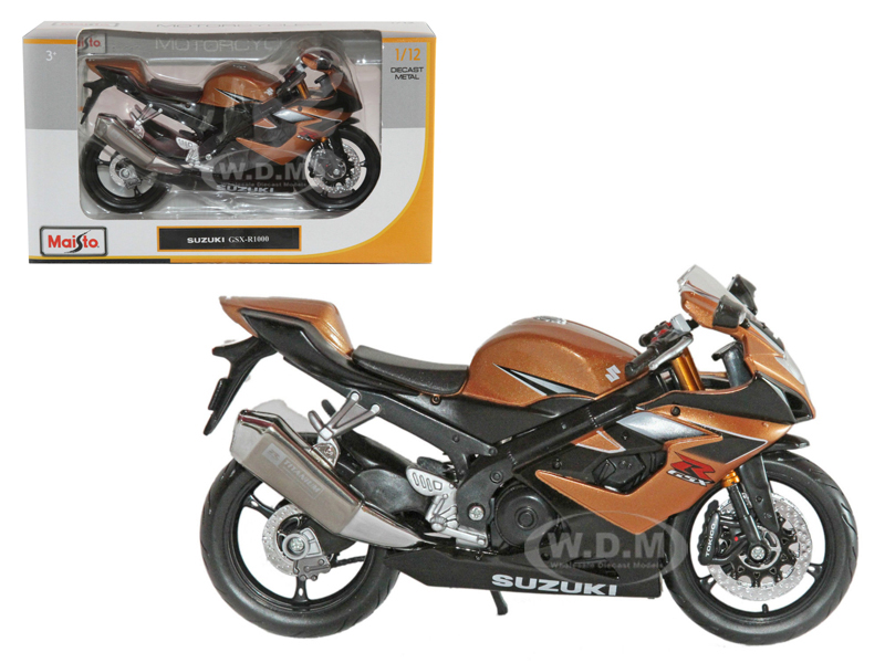 Suzuki Gsx R1000 Bronze Motorcycle 1/12 Diecast Model By Maisto