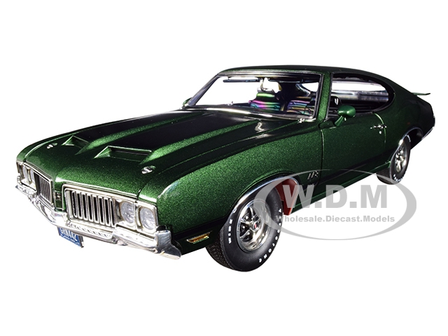 1970 Oldsmobile 442 W-30 Sherwood Green Metallic With Black Stripes Limited Edition To 360 Pieces Worldwide 1/18 Diecast Model Car By Acme