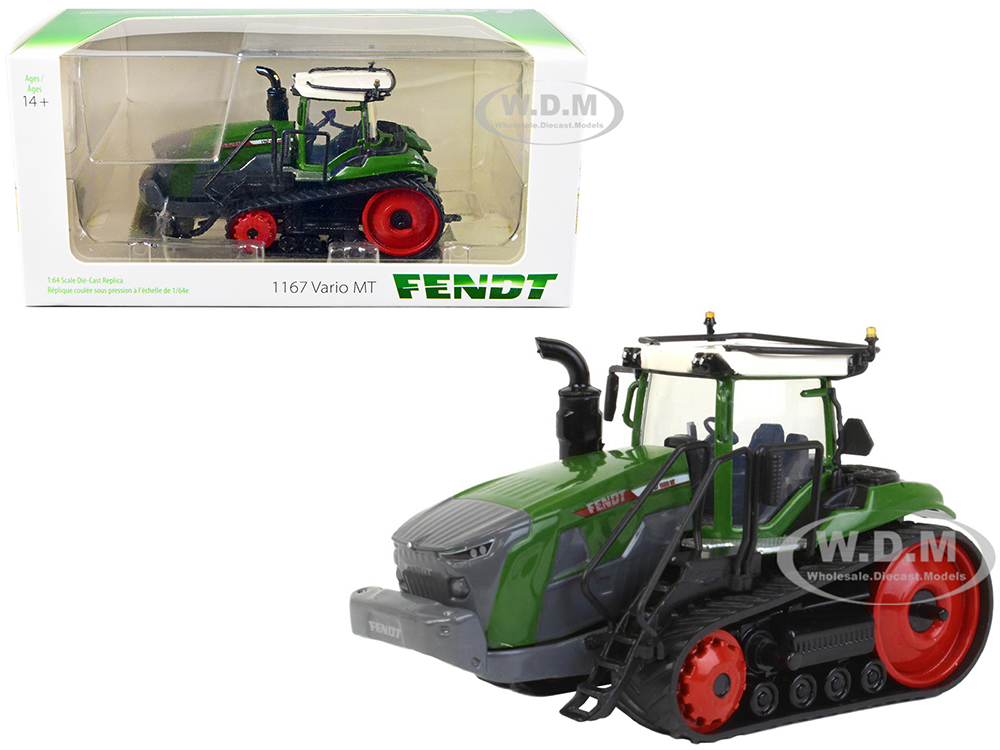 Fendt 1167 Vario MT Track Type Tractor Green with White Top 1/64 Diecast Model by SpecCast