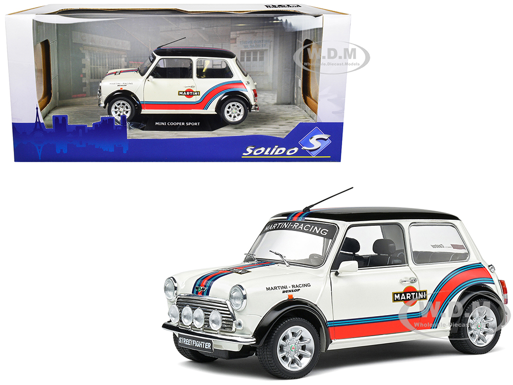 1998 Mini Cooper Sport White Metallic with Black Top and Stripes 