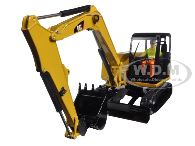 CAT Caterpillar 308E2 CR SB Mini Hydraulic Excavator with Working Tools and Operator High Line Series 1/32 Diecast Model by Diecast Masters