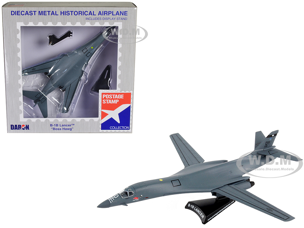 Rockwell International B-1B Lancer Bomber Aircraft Boss Hawg United States Air Force 1/221 Diecast Model Airplane by Postage Stamp
