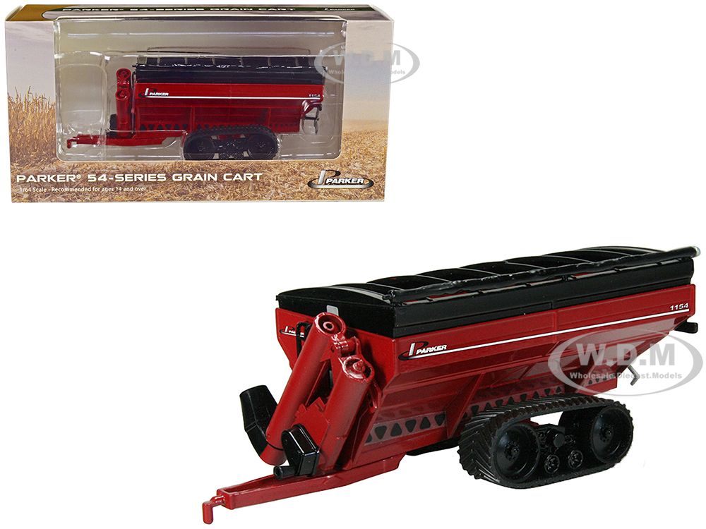 Parker 1154 Grain Cart with Tracks Red 1/64 Diecast Model by SpecCast