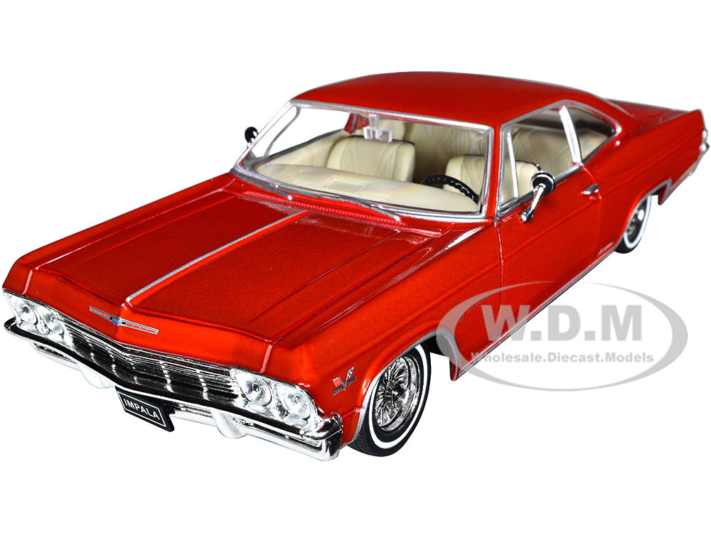 1965 Chevrolet Impala SS 396 Lowrider Red Metallic "Low Rider Collection" 1/24 Diecast Model Car by Welly