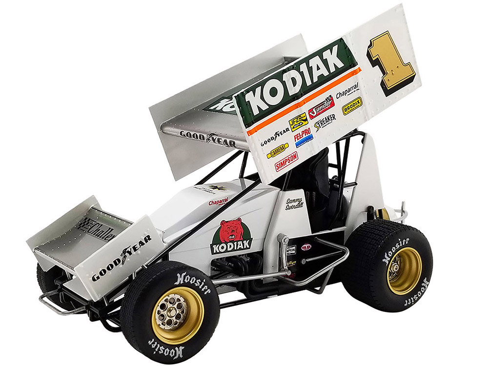 Winged Sprint Car 1 Sammy Swindell "Kodiak Special" National Sprint Car Hall of Fame and Museum "World of Outlaws" (1987) 1/18 Diecast Model Car by A