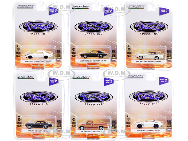 "Detroit Speed Inc." Set of 6 pieces Series 2 1/64 Diecast Model Cars by Greenlight