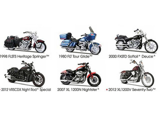 Harley Davidson Motorcycle 6pc Set Series 31 1/18 By Maisto