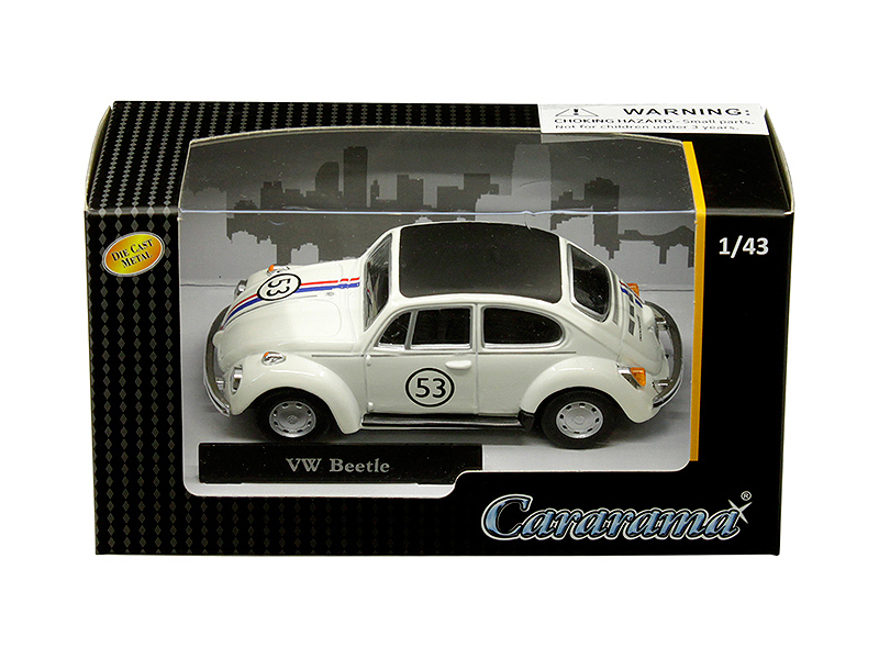 Image of Volkswagen Beetle Racing 53 1/43 Diecast Model Car by Cararama