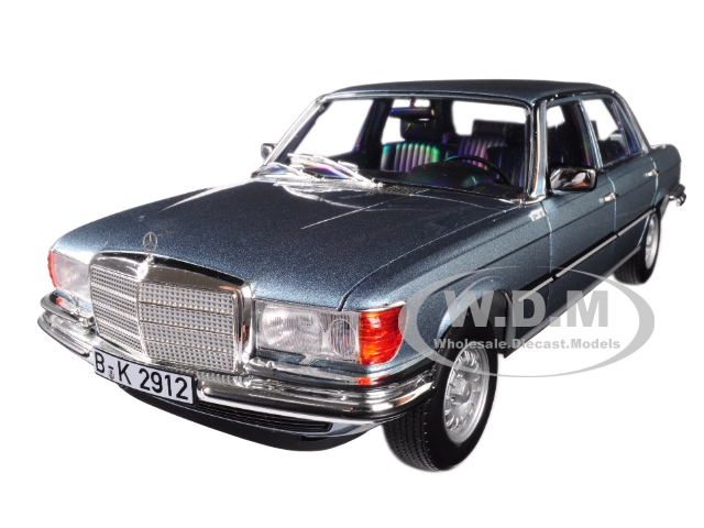 Image of 1976 Mercedes Benz 450 SEL 6.9 Gray / Blue Metallic 1/18 Diecast Model Car by Norev