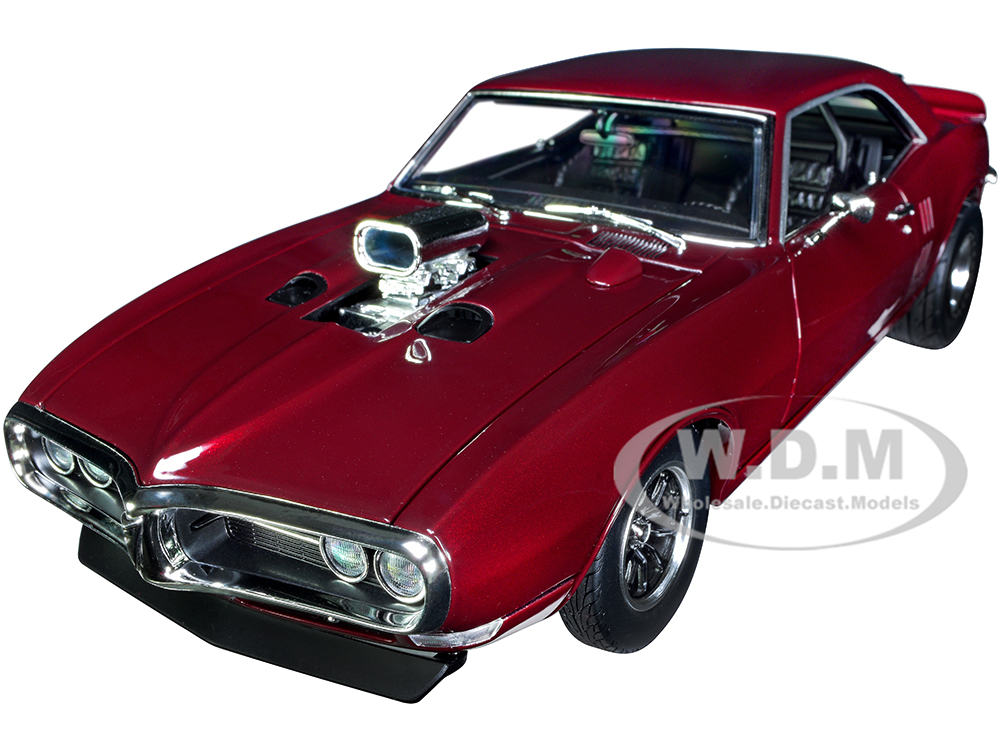 1968 Pontiac Firebird Maroon Metallic "Drag Outlaws" Series Limited Edition to 400 pieces Worldwide 1/18 Diecast Model Car by ACME