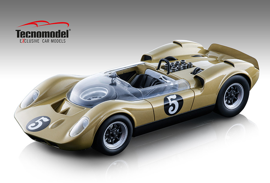 McLaren Elva Mark 1 5 Gold "Spinout" (1966) Movie Limited Edition 1/18 Model Car by Tecnomodel