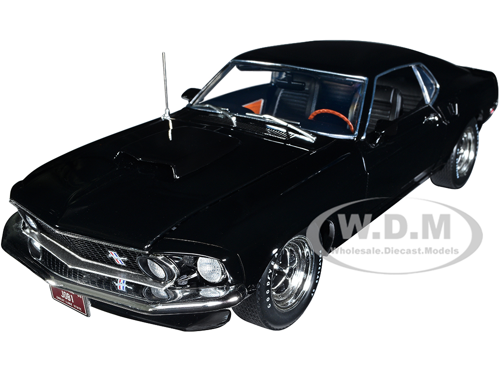 1969 Ford Mustang BOSS 429 Black "Job 1 First Boss 429 Ever Built" Limited Edition to 1332 pieces Worldwide 1/18 Diecast Model Car by ACME