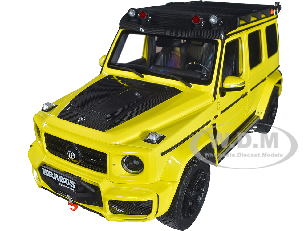 2020 Mercedes-AMG G63 Brabus G-Class Adventure Package Electric Beam Yellow Limited Edition to 504 pieces Worldwide 1/18 Diecast Model Car by Almost