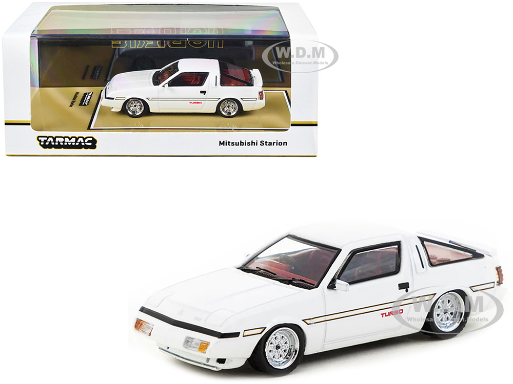 Mitsubishi Starion Turbo RHD (Right Hand Drive) White Metallic Road64 Series 1/64 Diecast Model Car By Tarmac Works