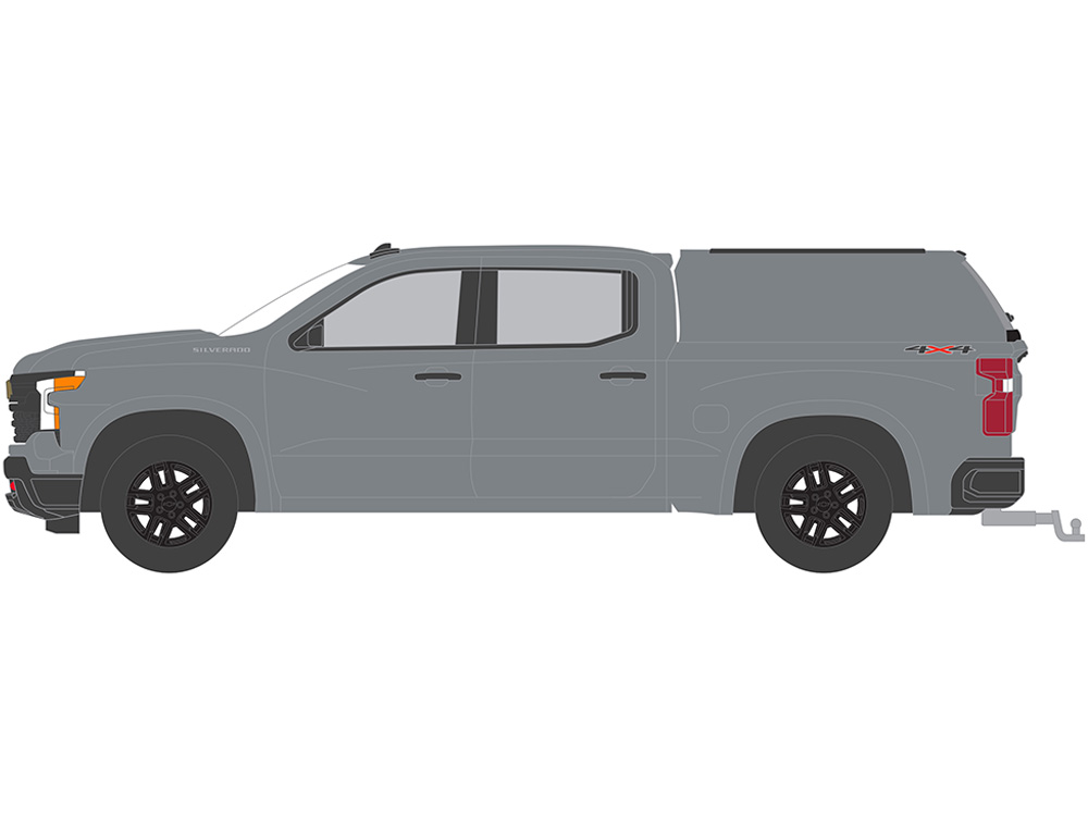 2023 Chevrolet Silverado 1500 Custom With Camper Shell  Sterling Gray Metallic 