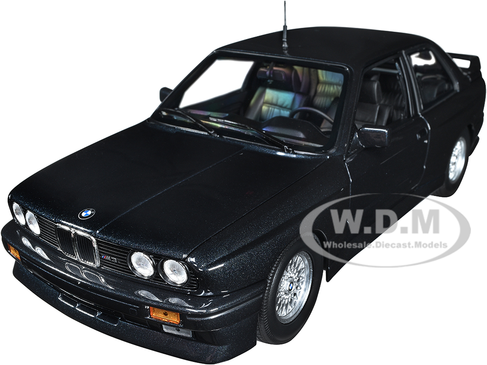 1989 BMW M3 Street EVO Dark Blue Metallic 1/18 Diecast Model Car by Minichamps