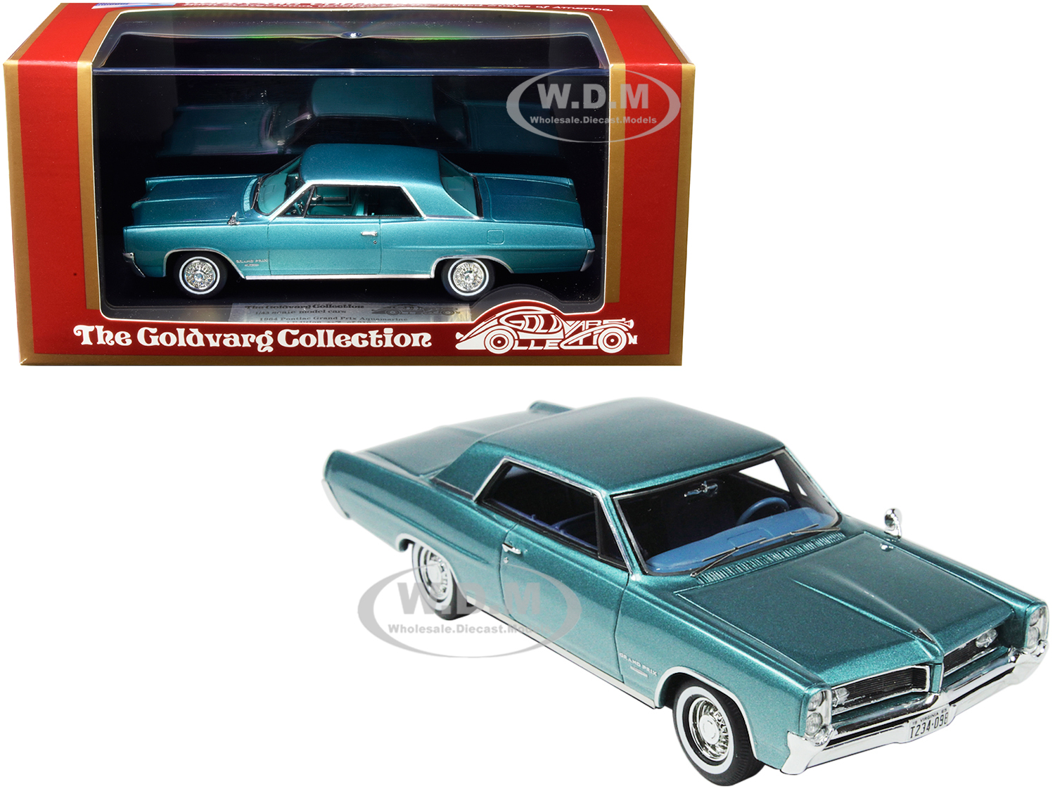 1964 Pontiac Grand Prix Aquamarine Metallic Limited Edition To 210 Pieces Worldwide 1/43 Model Car By Goldvarg Collection