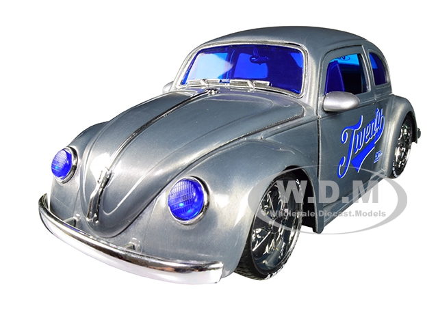 1959 Volkswagen Beetle "twenty" Metal Raw "vdubs" "jada 20th Anniversary" 1/24 Diecast Model Car By Jada
