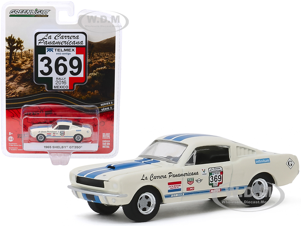 1965 Ford Mustang Shelby Gt350 369 (rally Mexico 2016) "la Carrera Panamericana" Series 2 1/64 Diecast Model Car By Greenlight