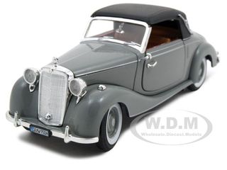 Image of 1950 Mercedes Benz 170s Soft Top Gray 1/32 Diecast Model Car by Signature Models
