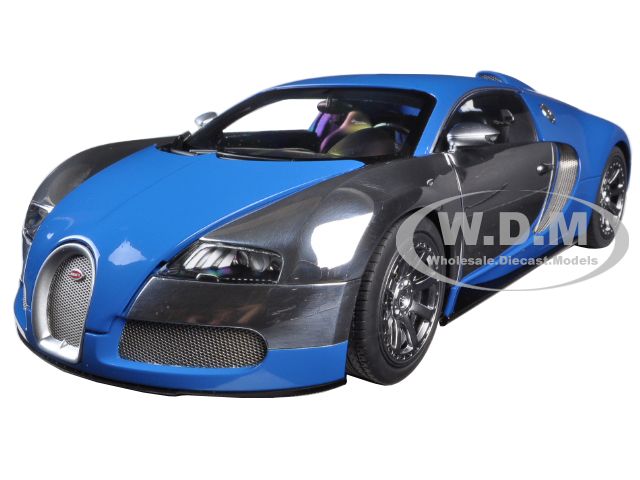 Bugatti EB Veyron LEdition Centenaire French Blue/Jean-Pierre Wimille 1/18 Diecast Model Car by Autoart