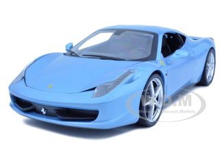 2011 Ferrari 458 Italia Blue 1/18 Diecast Car Model By Hotwheels