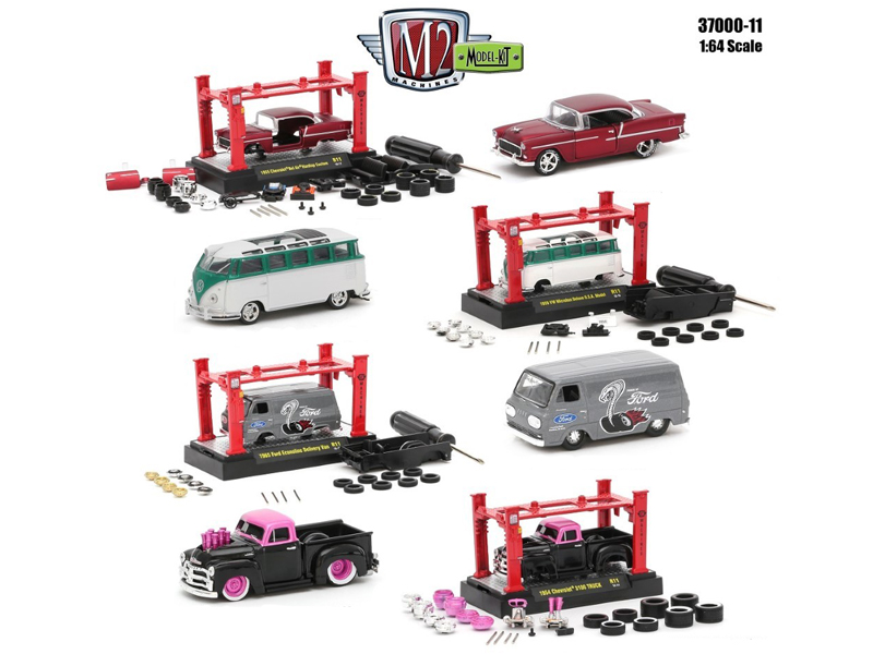 Model Kit 4 Pieces Set Release 11 1/64 Diecast Model Cars By M2 Machines