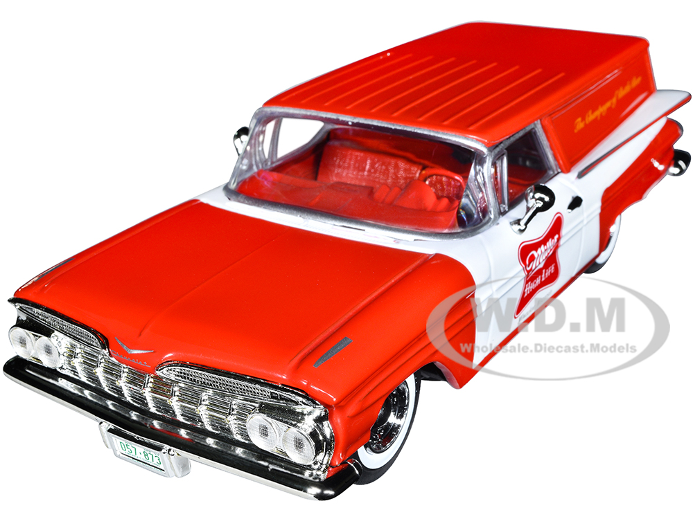 1959 Chevrolet Sedan Delivery Car Red and White 