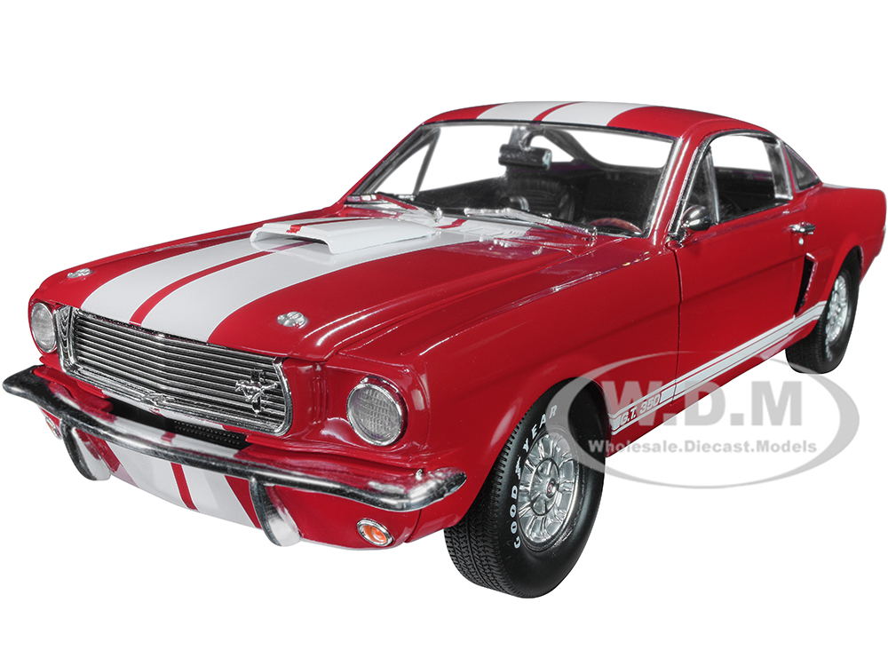 1966 Ford Mustang Shelby GT 350 Red with White Stripes "Legend Series" 1/18 Diecast Model Car by Shelby Collectibles
