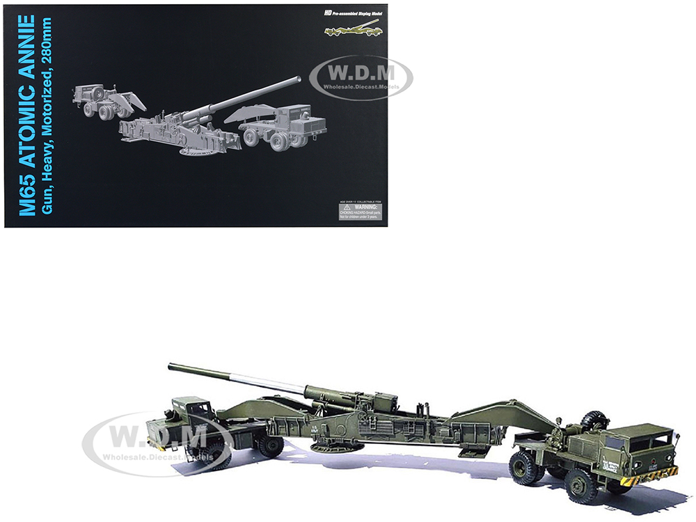 United States M65 Atomic Cannon "Atomic Annie" Artillery Olive Drab "Traveling Mode" US Army "NEO Dragon Armor" Series 1/72 Plastic Model by Dragon M