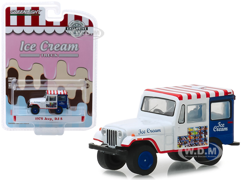 1975 Jeep DJ-5 Ice Cream Truck Hobby Exclusive 1/64 Diecast Model Car By Greenlight