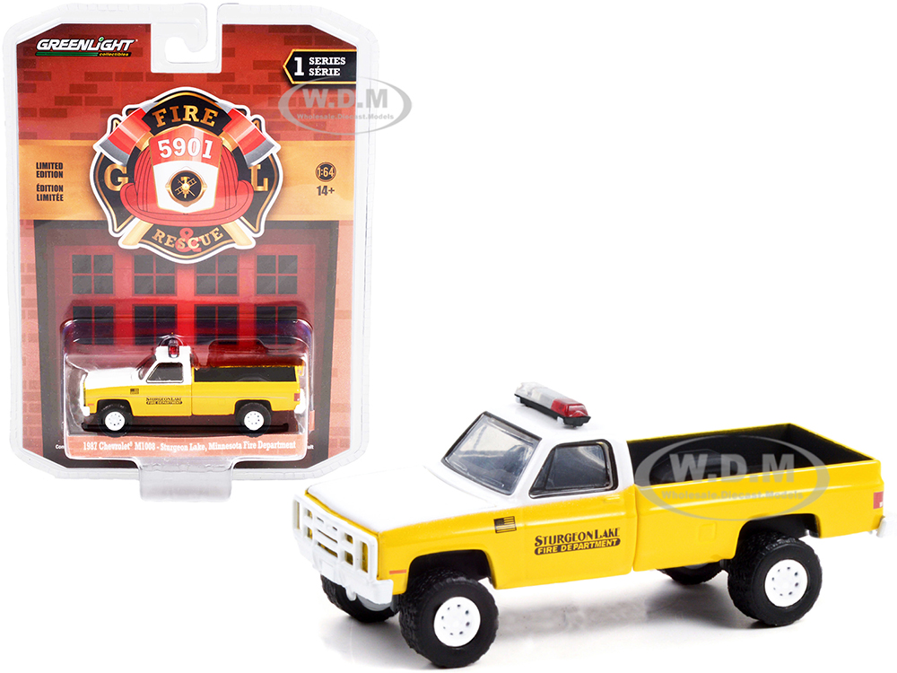 1987 Chevrolet M1008 Pickup Truck Yellow and White 
