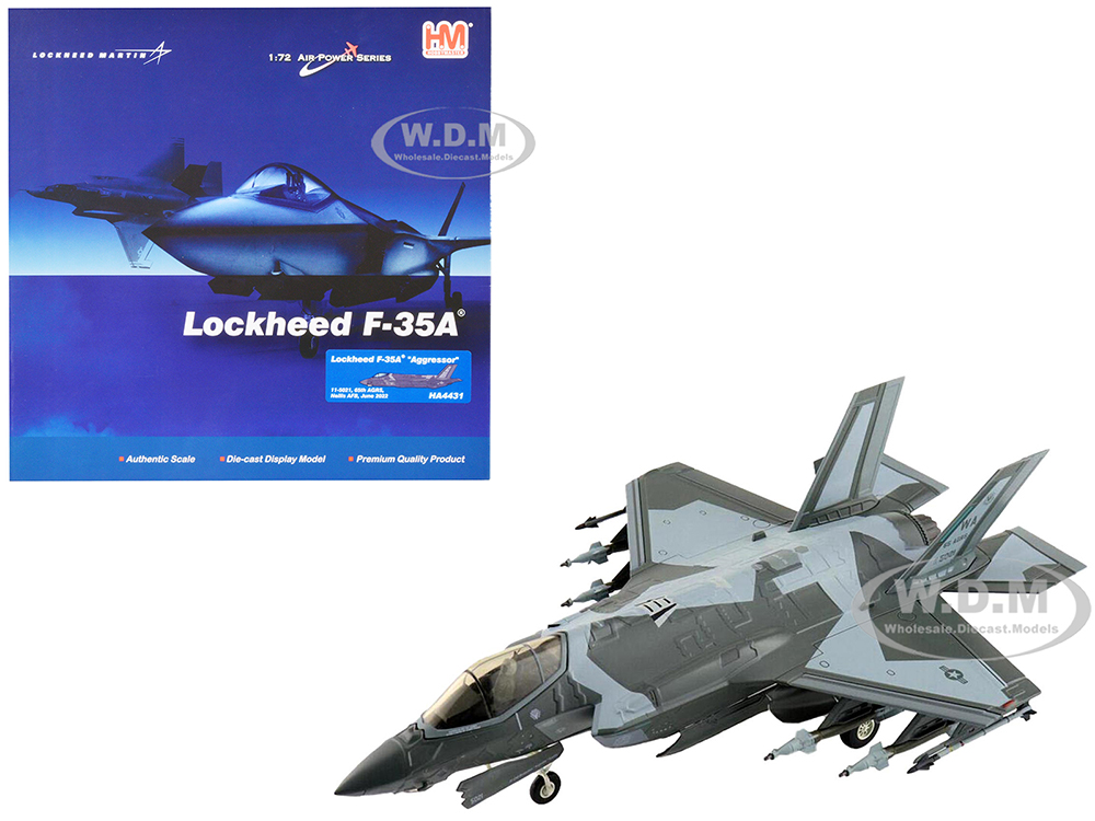 Lockheed F-35A Lightning II Fighter Aircraft "65th Aggressor Squadron Nellis Air Force Base" (2022) United States Air Force "Air Power Series" 1/72 D