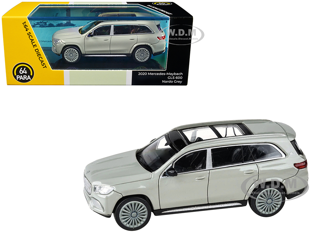 Mercedes-Maybach GLS 600 Nardo Gray with Sunroof 1/64 Diecast Model Car by Paragon Models