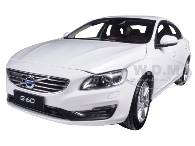 Image of 2015 Volvo S60 Crystal White Pearl 1/18 Diecast Model Car by Ultimate Diecast