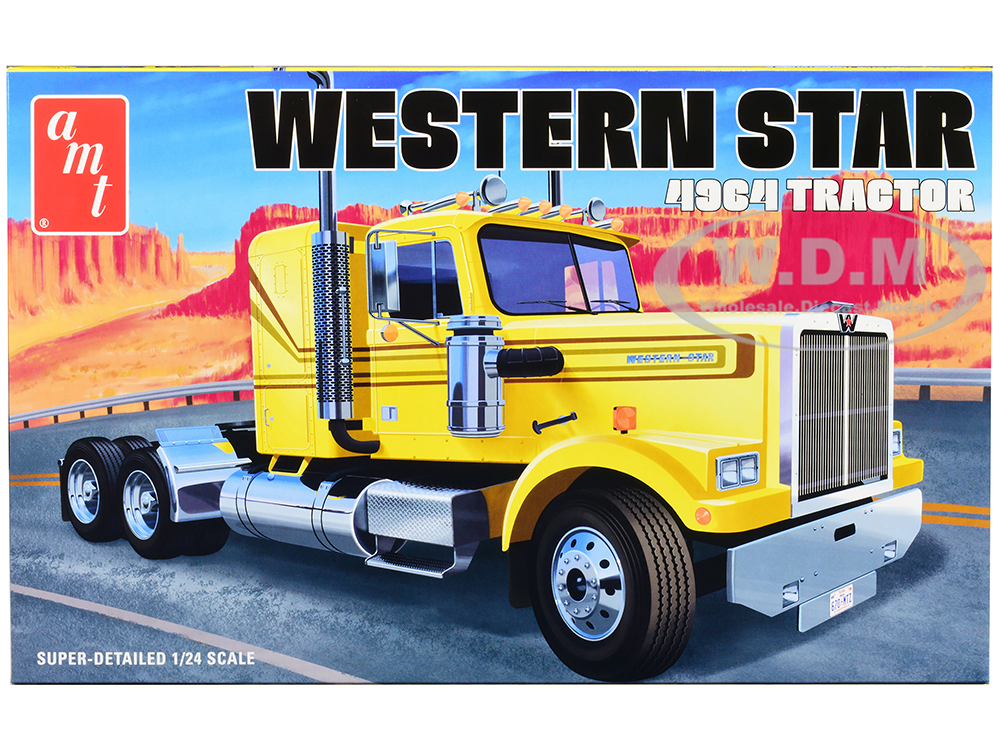 Skill 3 Model Kit Western Star 4964 Truck Tractor 1/24 Scale Model by AMT