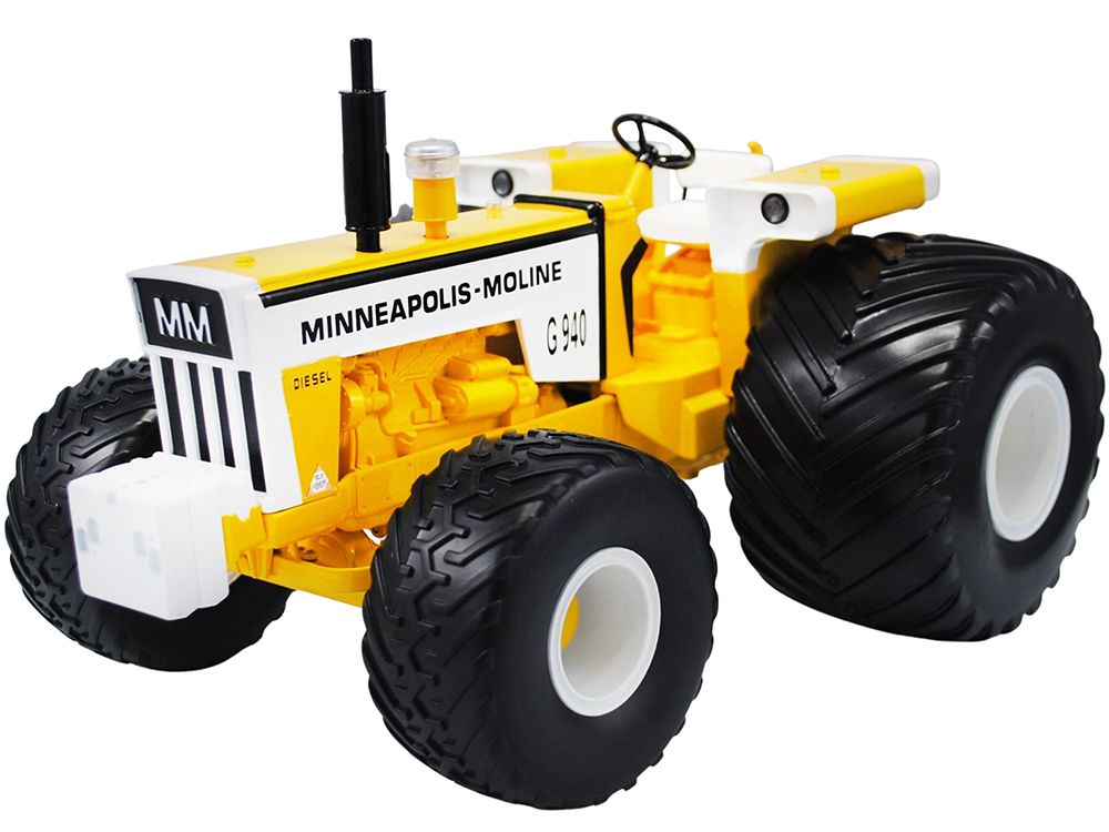 Minneapolis-Moline G940 Tractor with Terra Tires Yellow and White 