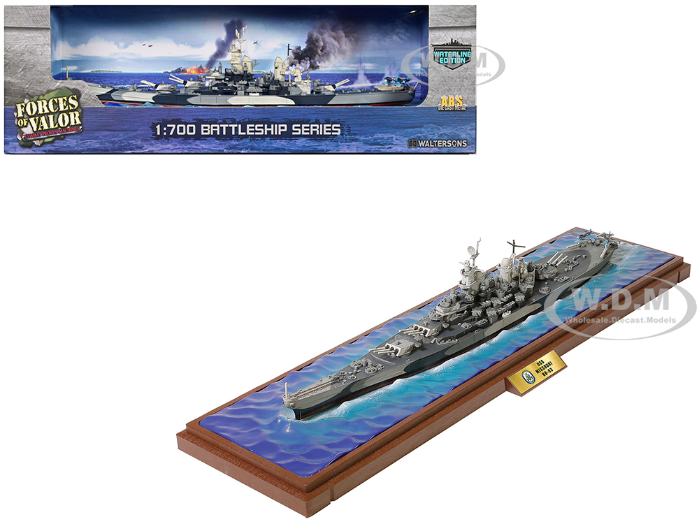 USS Missouri (BB-63) Iowa-class Battleship Battle of Okinawa (1945) United States Navy (Waterline Edition) Battleship Series 1/700 Diecast Model by Forces of Valor