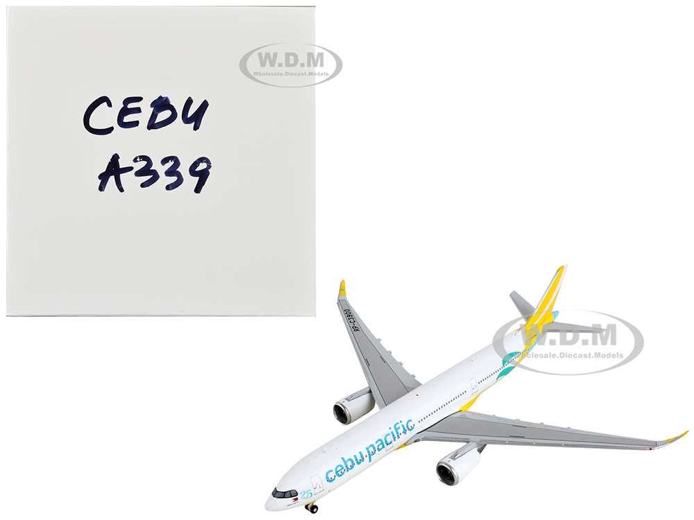 Airbus A330-900 Commercial Aircraft "Cebu Pacific" Yellow and White 1/400 Diecast Model Airplane by GeminiJets